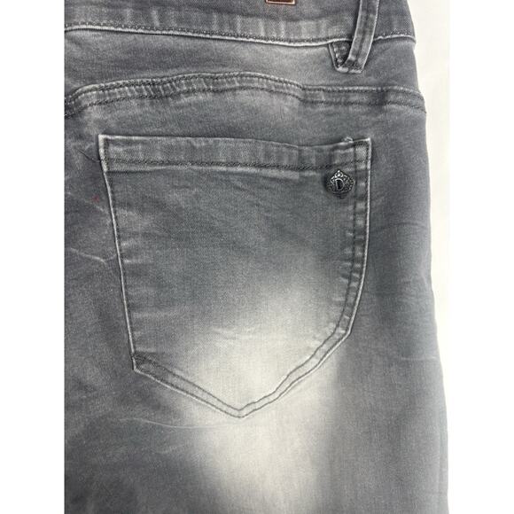 Democracy Jeans Ab Technology Gray Ankle Jeans Size 10 Leg Stretch Raw Hem - Picture 4 of 7
